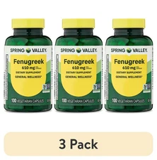(3pk) Spring Valley Fenugreek 610mg Capsules - Wellness Support, 100ct