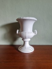Vintage Shorter & Sons wei&szlig;e neoklassizistische Urnenvase Kaminsims Ornament 18 cm