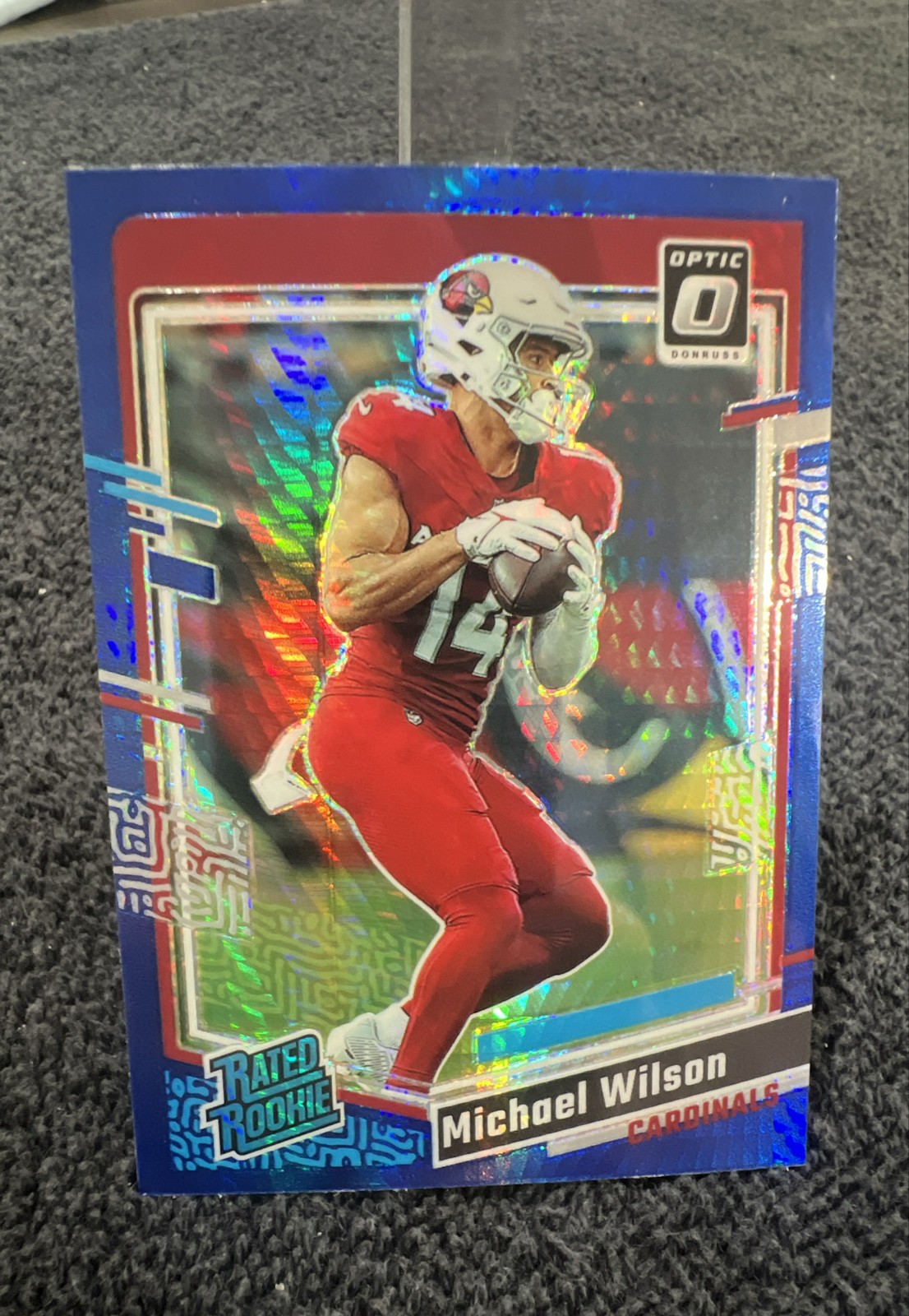 2023 Panini Donruss Optic - Rated Rookie Michael Wilson #204 Blue Hyper Prizm...
