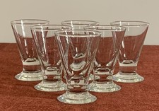 6 Footed Clear Shot Glasses 6.5cm Tall