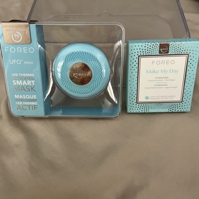 Foreo UFO MINT MINI LED THERMO ACTIVATED SMART MASK + MAKE MY DAY MASK PACK NEW
