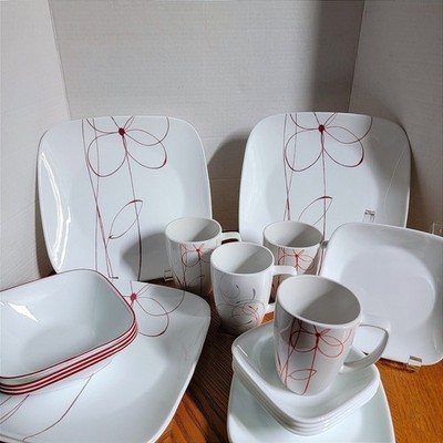 Mash-up of Corelle Splendor/Daisy Days & Coordinates Dinnerware Set 20Pcs