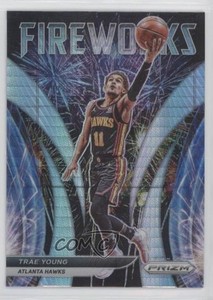 2021-22 Panini Prizm Fireworks Hyper Prizm Trae Young #25