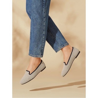 Vivaia Audrey Round-Toe Woven Knit Geometric Pattern Loafer Womens Size 9-9.5