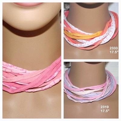 UNIQUE 17.5'' Fabric Choker Necklace w Magnetic Clasp 2319.30.33
