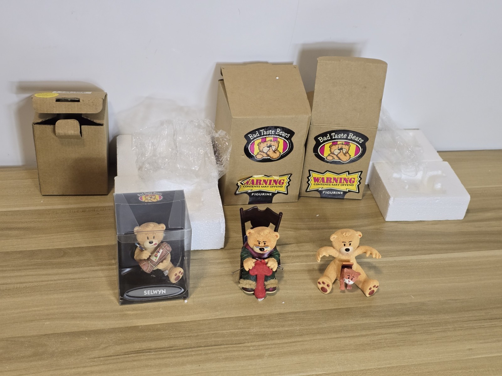 Bad Taste Bear Pamela + Selwyn + Felix Bundle X3 Bad Taste Bears Figurine Lot.