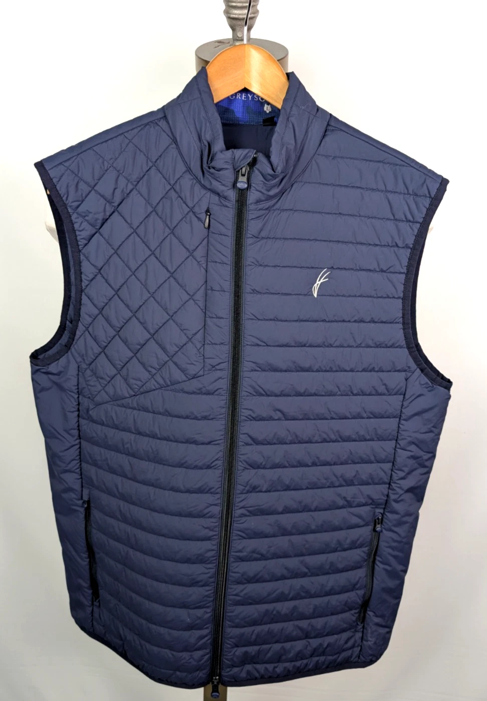NWOT GREYSON Golf Yukon X-Lite Insulated Puffer Vest Jacket Sz L Men's Navy - product detail image 1