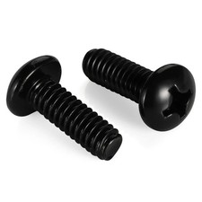 8-32 x 3/8" Pan Head Machine Screws, Stainless Steel 18-8 Black Finish, Fully...