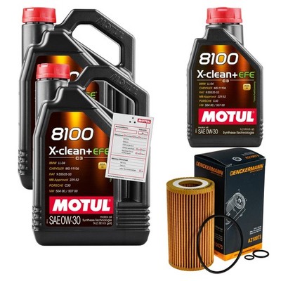 DENCKERMANN Ölfilter 11L MOTUL 8100 X-CLEAN 0W-30 für Mercedes-Benz