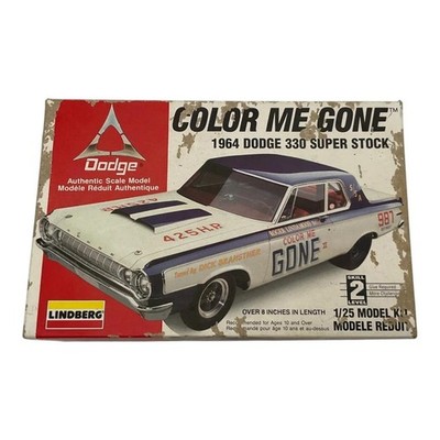 Lindberg COLOR ME GONE 1964 Dodge 330 Super Stock Model Car Kit, 1:25