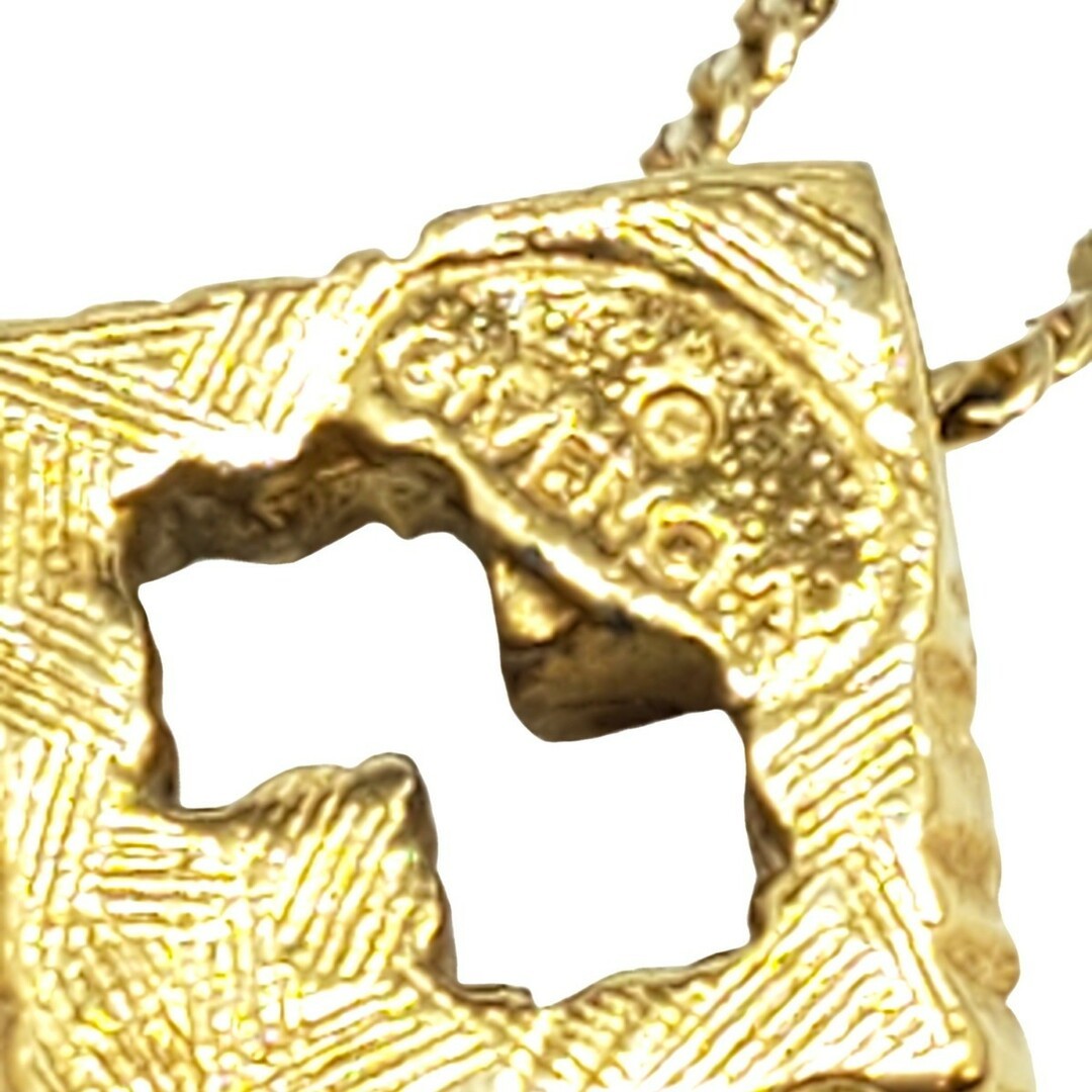 GIVENCHY Necklace Accessory Jewelry Logo GP Rhinestone Gold Women Used NE51-0 thumbnail 6