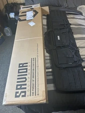 SAVIOR EQUIP Tactical Double Rifle Bag Gun Range Padded Soft Case 51”