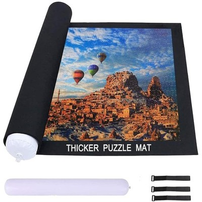 Puzzlematte mit Aufbewahrungsfunktion für 1000 Teile in Schwarz