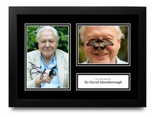 Sir David Attenborough Signed A4 Framed Photo Display Autograph Blue Planet +COA