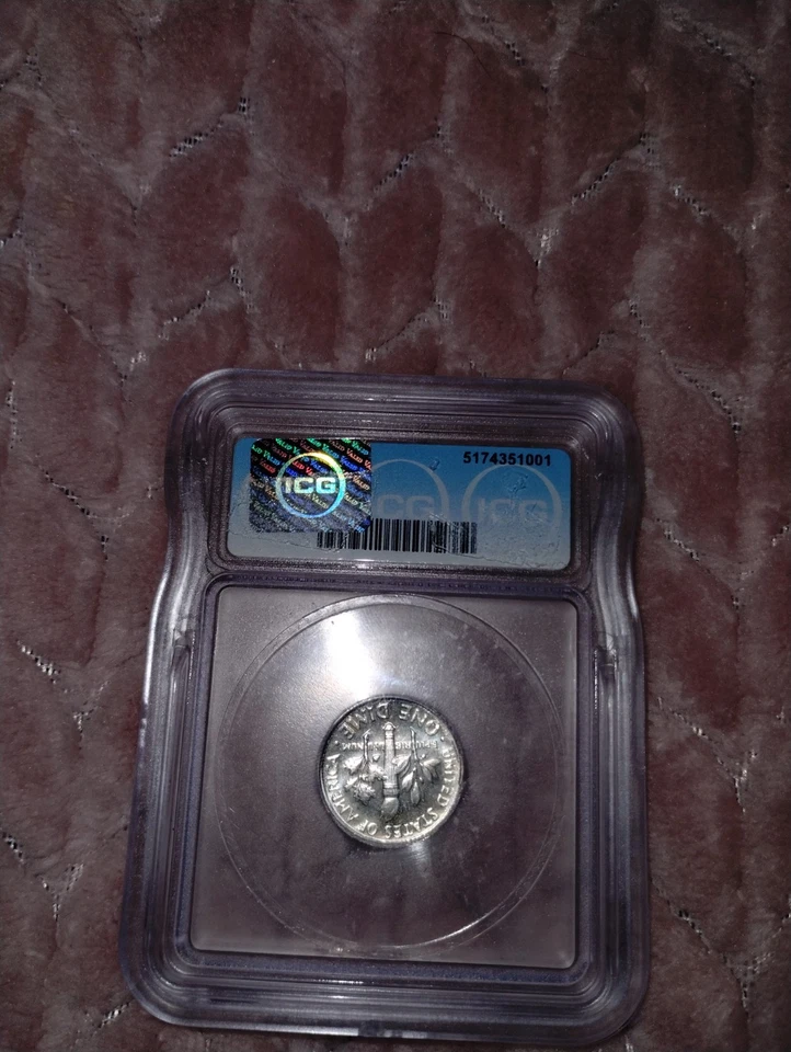 1964 P 10 ICG MS65 Partial Collar Clash Roosevelt Dime - Image 2 of 4