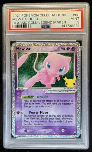 2006 Pokemon EX Legend Maker Mew Holo #88/92 PSA 9