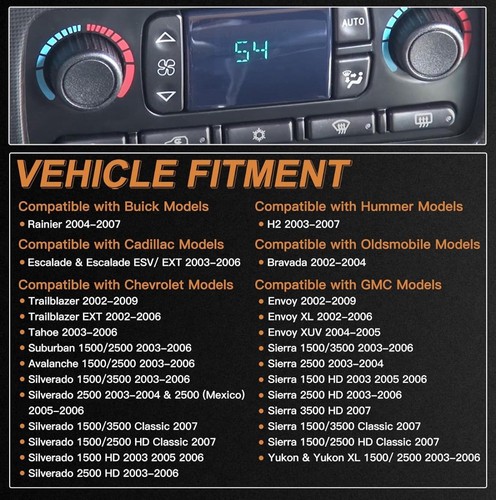 599-211XD AC Heater Climate Temperature Control Module for Chevy Silverado GMC - Picture 5 of 14