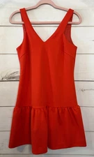 Trina Turk Sz 2 Dress Orange Textured Sleeveless Resort Vacation Wear Classy