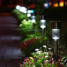 Outdoor Pathway Solar Light, 8pcs Pack,Garden Patio Balcony Walk Way Lights, ...