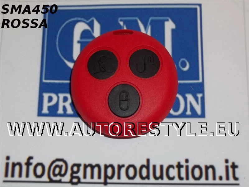 COVER ROSSA SMART FORTWO 450 3 TASTI PER TELECOMANDO - USA TUA CHIAVE ORIGINALE - Imagen 1 de 1