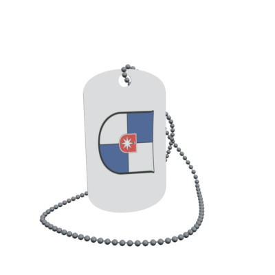 U24 Dog Tag Anhänger Mit Kette – Che Guevara Design, Alu 30x50mm