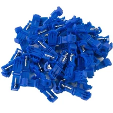 100pc T-Tap Insulated Connector and BLUE Male 16/14ga Terminal Quick Disconnect