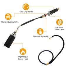 LPG Gas Propane Weed Burner Torch Flame Thrower 500,000 BTU W/2m Hose Pipe Kit — image 3