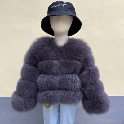 Real Warm Fur Jacket Children's  Coat Warm in Autumn and Winter for Kids