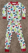 Hanna Andersson Pajamas Holiday Christmas Pjs Gnome Elf Trees 110 cm US 5 Cotton