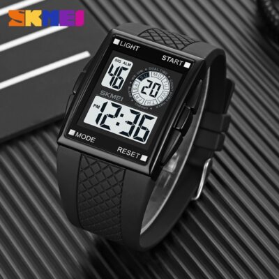 LED Light Watch Digital 3Bar SKMEI 1967 Waterproof Mens Wristwatches Movement