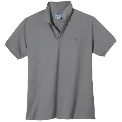 Ahorn Poloshirt stahlgrau Übergröße, 2XL-10XL, 100% Baumwoll-Piqué, ultrabequem 