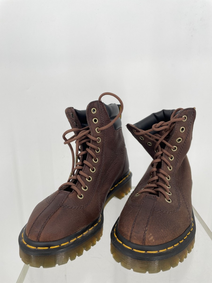 Dr. Martens Brown Leather Lace-Up Padded Collar Boots 939 Padded Collar Doc Martens 939 Dr Martens Boots Women Men  main image 3