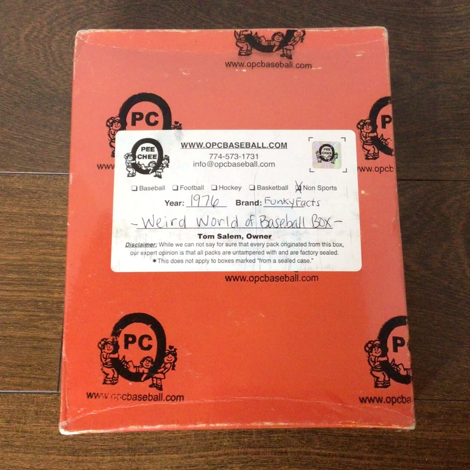 1976 Weird World of Baseball Quiz Cards Resealed Box (36 Packs) O-Pee-Chee - Image 2 of 3