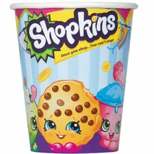 SHOPKINS Hot/Cold CUPS Birthday Party Supplies Buffet Tableware 8 9oz Cups paper