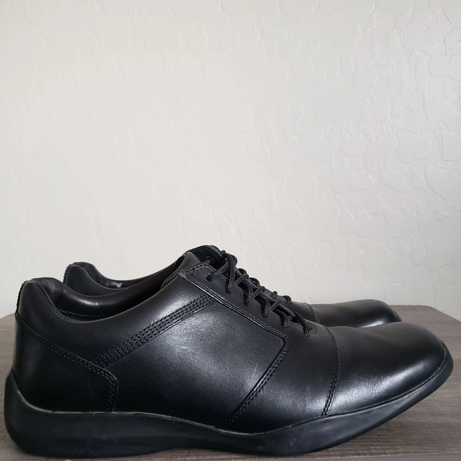 Timberland scarpe eleganti Oxford stringate in vera pelle tinta unita nere taglia uomo 10