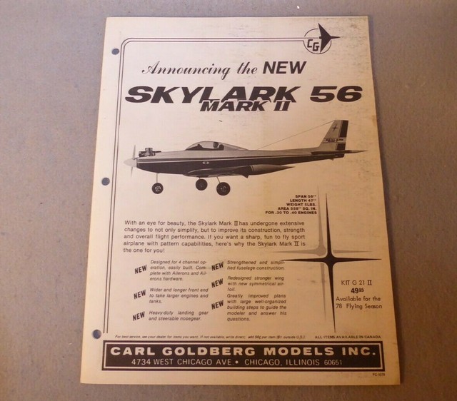 carl goldberg models for sale