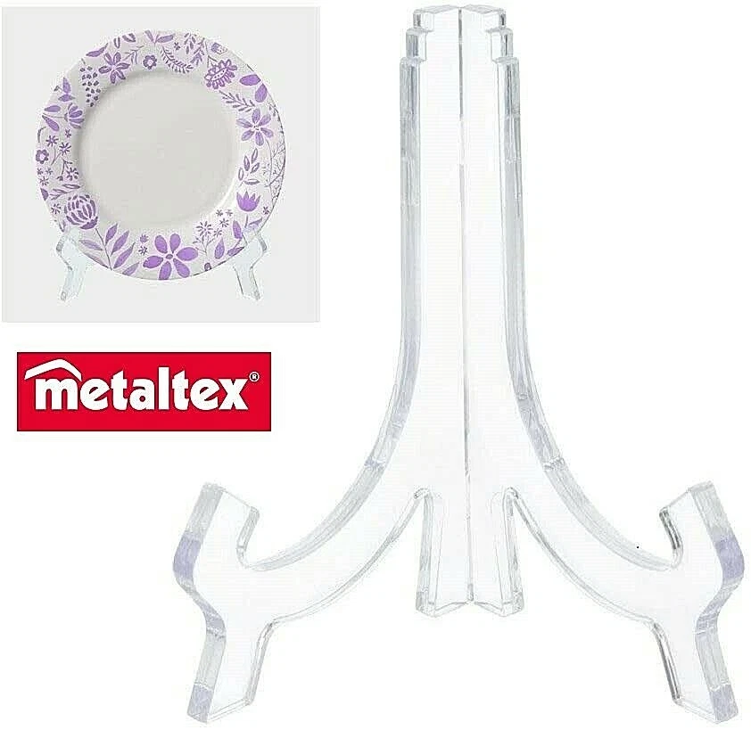 2 Supporti Per Piatti In Metallo 15 Cm - Espositori Multiuso Per Piatti, Foto E Quadri