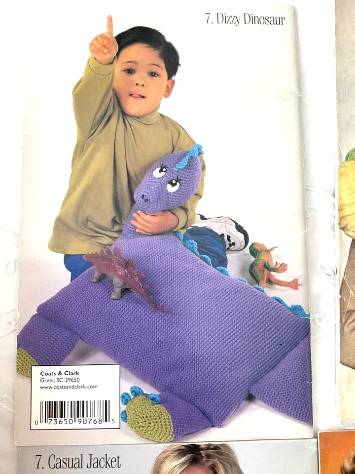 Knit and Crochet Apparel Booklets Lot of 4 Pillow Pets Red Heart Learn to Knit - Image 3 of 4