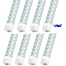 T8 8FT LED Shop Light Bulbs 120W Single Pin FA8 8 Foot LED Tube Light Bulb 6500K