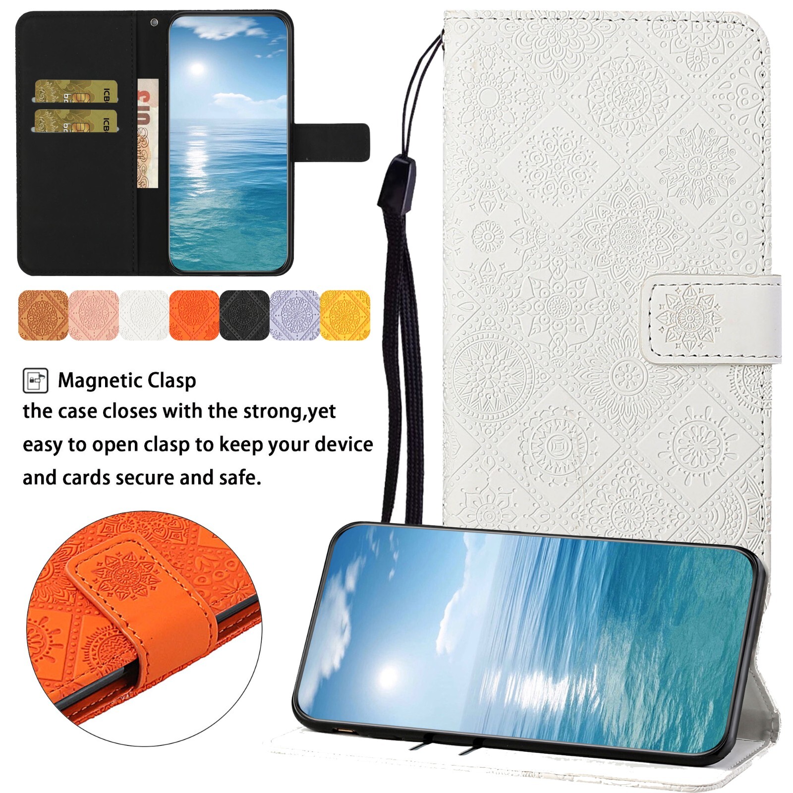 Slim PU Leather Card Holder Wallet Case for iPhone 15 Pro Max 14 13 12 11 Flip Cover-image