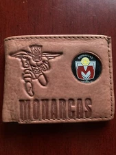 New Monarcas Morelia Michoacan Monarquia Genuine Leather Rare Brown Wallet/7A