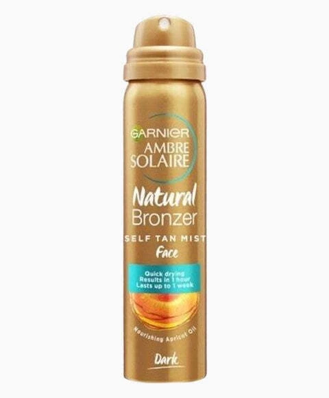 Garnier Ambre Solaire Natural Bronzer Face Self Tan Mist Dark