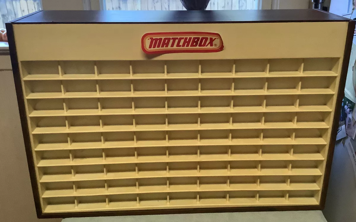 MATCHBOX Store Display Case VINTAGE 1970s Lesney for 81 Cars Missing Front