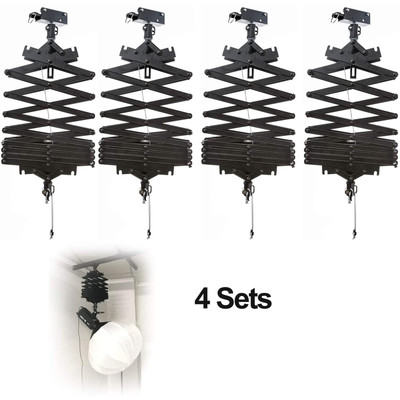 4* Pantograph 2m Drop Ceiling Roof Rail Photo Studio System Safety Cable Duty