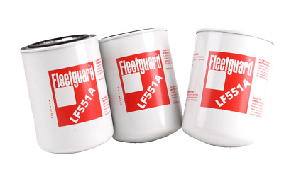 3x Fleetguard LF551A Ölfilter Ersatzfilter Anschraubfilter Filter
