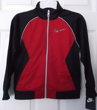 NIKE BOYS' ATHLETIC TRACK JACKET - RED BLACK - SIZE6 - NEW WITH TAGS