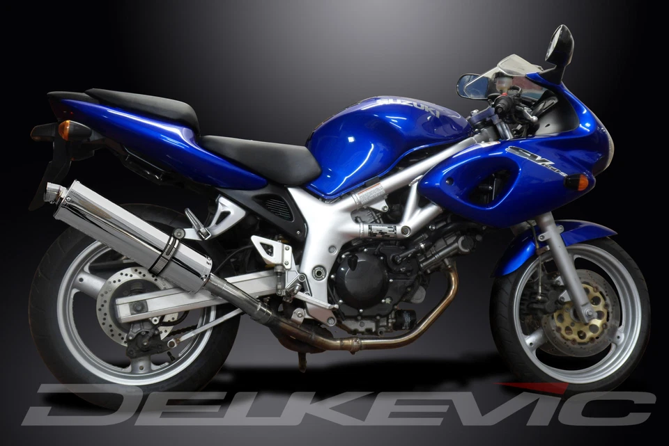 Suzuki SV650 1998-2002 Delkevic Slip On 18" Ovalado Acero Inoxidable Silenciador Kit Foto 4 de 4