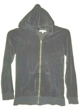 Misses Embellished Back OXYGENE Size eu M uk M Velour Jacket W/Hood Pockets