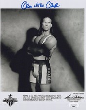 American Gladiators 8x10 photo of Nitro signed by Dan Clark JSA COA