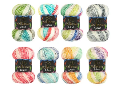 Wollbiene Splash Antipilling Wolle Farbverlauf 100g Multicolor Strickwolle